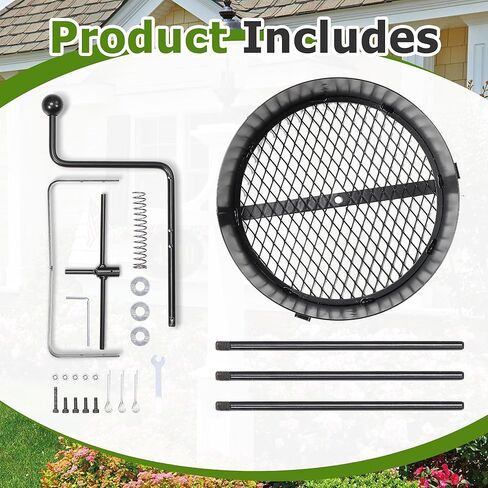 Rotary Soil Sifter for Gardening,21Inch Heavy Duty Metal Sifter for Dirt,Rock Compost and Gold Panning 0.5/0.6/0.7 Inch Mesh in Saudi Arabia