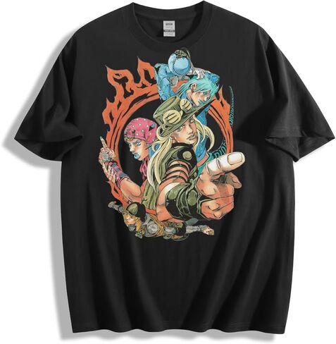 OFFICLA Steel Ball Run Graphic T-Shirt, Vintage Western Horse Racing Art Tee in Saudi Arabia