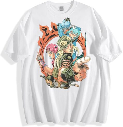 OFFICLA Steel Ball Run Graphic T-Shirt, Vintage Western Horse Racing Art Tee in Saudi Arabia