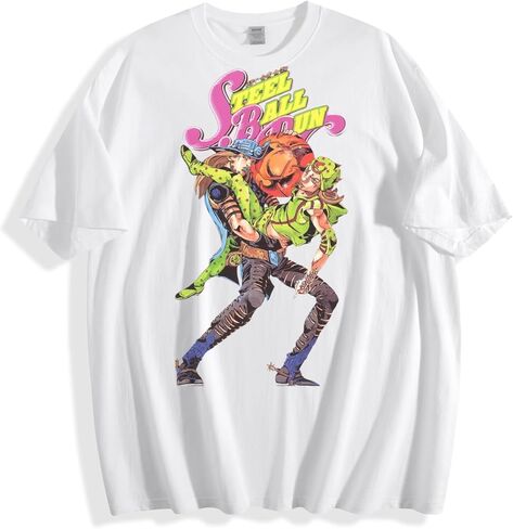 OFFICLA Steel Ball Run Manga Graphic Tee Gyro Zeppeli Johnny Joestar Anime Streetwear Shirt in Saudi Arabia