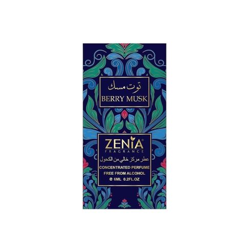 Zenia Berry Musk Perfume Oil Roll-On – 6ml / 0.2oz | Long Lasting Alcohol-Free Fruity Floral Fragrance Oil with Blueberry, Rose, Vanilla & Patchouli in Kuwait