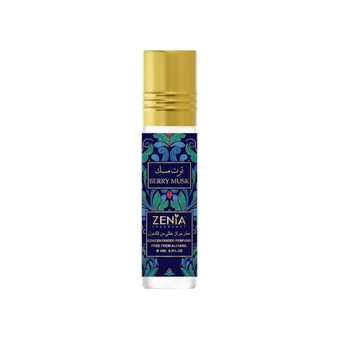 Zenia Berry Musk Perfume Oil Roll-On – 6ml / 0.2oz | Long Lasting Alcohol-Free Fruity Floral Fragrance Oil with Blueberry, Rose, Vanilla & Patchouli in Kuwait