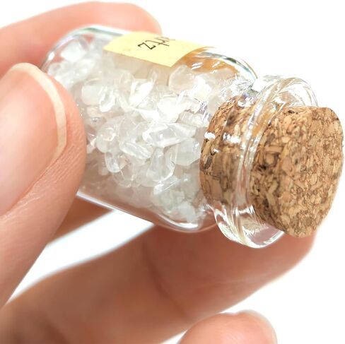 Healing Crystals in Jars 3 PCS - Crystals for Witchcraft - Decorative Natural Stones for Home Decor, Display, and Witchy-Style Gifts for Women - Mini Gem - Wiccan Supply Tool 1 in Saudi Arabia