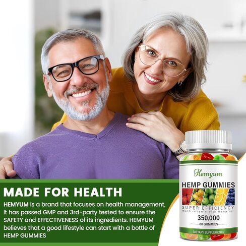 Hemp Gummies 2 Packs - for Sleep, Pain, Anxiety Relief - Extra Strength High Potency Pure Organic Supplement - with Natural Hemp Oil Extract Edible Gummy Vegan, Non-GMO in Kuwait