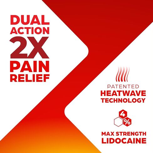 ThermaCare Heat + Max Strength 4% Lidocaine Gel, Dual Action Pain Relief with Patented Heatwave Technology, Fast-Acting Topical Gel for Back, Neck, Muscles & Joints in Kuwait