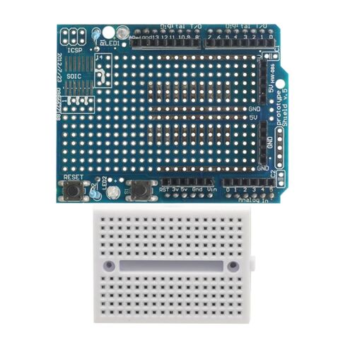 2PCS Prototype Prototyping Shield ProtoShield Mini Breadboard for Arduino UNO R3 ProtoShield in Saudi Arabia