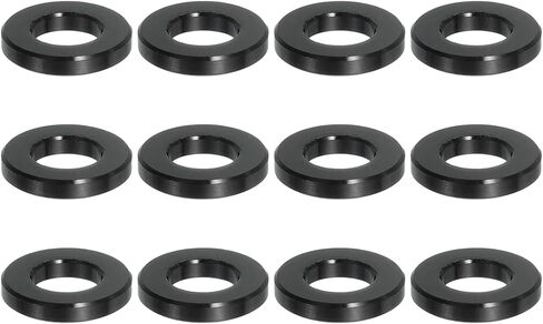 PATIKIL 12PCS Aluminum Spacers, 3/8" x 3/4" Metal Spacers Aluminum 3/4" L Spacer Screw Standoff Round Unthreaded Standoff Bushing for 3/8inch Screw Bolts, Black in Saudi Arabia