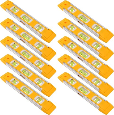 10 PCS 9 Inch Torpedo Level, Accurate Leveler Tool Torpedo Level Magnetic, Plastic Spirit Level for Measuring, Testing in Saudi Arabia