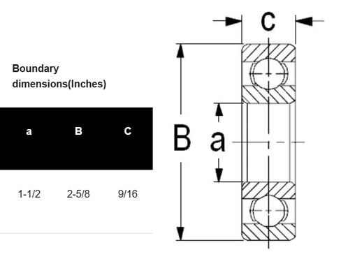 (4 لكل واحدة) محمل كروي نصف قطري مختوم R24-2RS بعرض 1-1/2 ID X 2-5/8 OD X 9/16 in Saudi Arabia