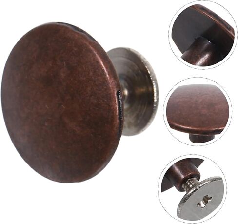 KALLORY 10 Sets Vintage Zinc Alloy Round Rivets Durable Antique Decorative Studs for Shoes Bags Belts Clothing Easy Installation Screw Rivets for DIY Projects in Saudi Arabia