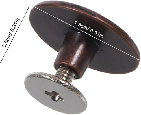 Tofficu 10 Sets Antique Zinc Alloy Round Rivets for DIY Clothing Bags Shoes Decorative Screw Back Studs Kit Easy to Install Replacement Accessories for Craft Projects in Saudi Arabia