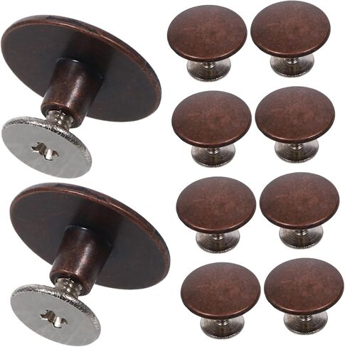 STOBOK 10 Sets Zinc Alloy Round Rivets Kit Vintage Antique Studs for Belts Bags and Clogs Durable Replacement Hardware for Punk Style Clothing and Accessories in Saudi Arabia