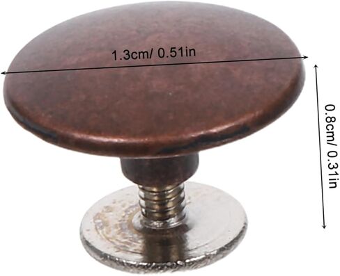 STOBOK 10 Sets Zinc Alloy Round Rivets Kit Vintage Antique Studs for Belts Bags and Clogs Durable Replacement Hardware for Punk Style Clothing and Accessories in Saudi Arabia