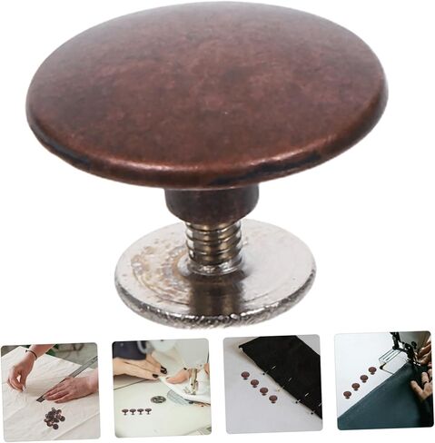 STOBOK 10 Sets Zinc Alloy Round Rivets Kit Vintage Antique Studs for Belts Bags and Clogs Durable Replacement Hardware for Punk Style Clothing and Accessories in Saudi Arabia