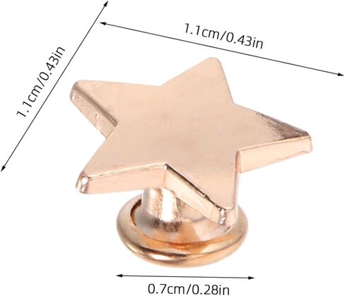 HOODANCOS 60 Sets Star Shaped Metal Rivets Decorative Studs for DIY Fashion Gunmetal Star Nail Studs for Clothing Shoes Bags and Accessories in Saudi Arabia