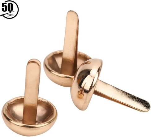 Bag Rivet, 50PCS Zinc Alloy DIY Rivet Mushroom Shape 15MM Mushroom Shape DIY Decoration Stud for Bag Shoes Hat Clothes Accessories (15mm Gold) in Saudi Arabia