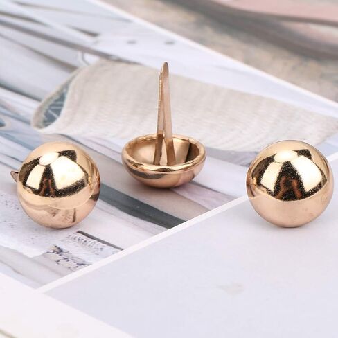 BRRNOO Mushroom Shape Zinc Alloy Rivets 50-Pack DIY Decoration Studs for Bags Shoes Hats Clothing Accessories 15mm Gold in Saudi Arabia