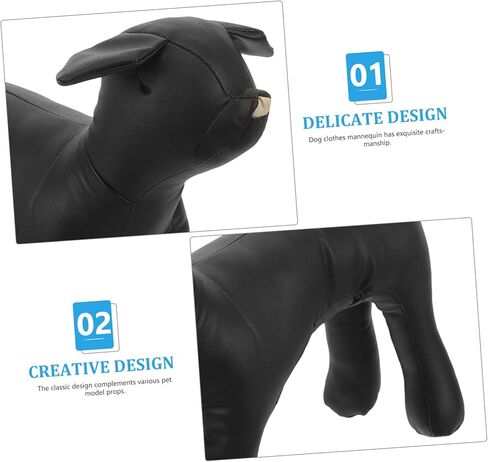INOOMP Dog Clothes Display Mannequin Pu Leather Dog Model for Pet Shop Display Adorable Design Material Easy to Clean for Clothing Showcase in Saudi Arabia