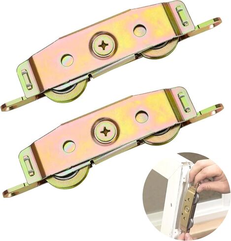 2pcs Heavy Duty Sliding Door Rollers, Lancisism Steel Ball Bearing Patio Door Wheels, Heavy Duty Tandem Wheels Compatible for Andersen, Truth Part #31761A, Jeld Wen, Milgard, Marvin, Peachtree in Kuwait