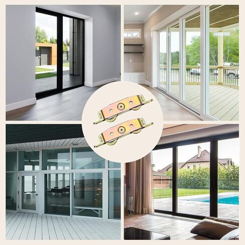 2pcs Heavy Duty Sliding Door Rollers, Lancisism Steel Ball Bearing Patio Door Wheels, Heavy Duty Tandem Wheels Compatible for Andersen, Truth Part #31761A, Jeld Wen, Milgard, Marvin, Peachtree in Kuwait