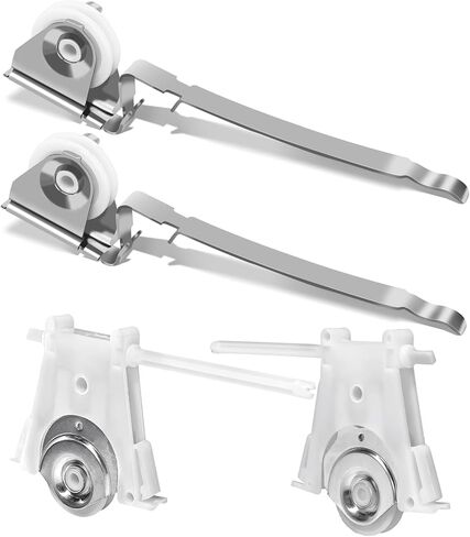 Gliding Screen Door Roller Assembly Fits for Andersen Upper #1997063 & Lower #1997310 (1991 to Present), 1-1/4" Nylon Concaved Wheels, Edge Adjustable (2 Pairs) in Kuwait
