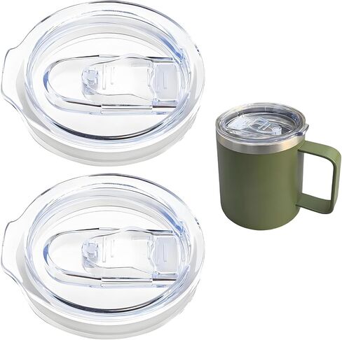 قطعتان من غطاء بديل، غطاء كوب، كوب بيرة كلاسيكي سعة 16 أونصة، أغطية أكواب بديلة شفافة مضادة للانسكاب مع حلقة سيليكون مانعة للتسرب، خالية من مادة BPA، آمنة للاستخدام في غسالة الأطباق لتغطية كوب الشرب in Kuwait