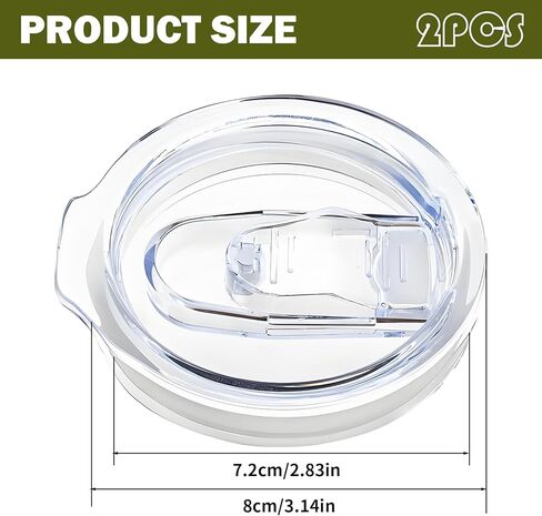 قطعتان من غطاء بديل، غطاء كوب، كوب بيرة كلاسيكي سعة 16 أونصة، أغطية أكواب بديلة شفافة مضادة للانسكاب مع حلقة سيليكون مانعة للتسرب، خالية من مادة BPA، آمنة للاستخدام في غسالة الأطباق لتغطية كوب الشرب in Kuwait