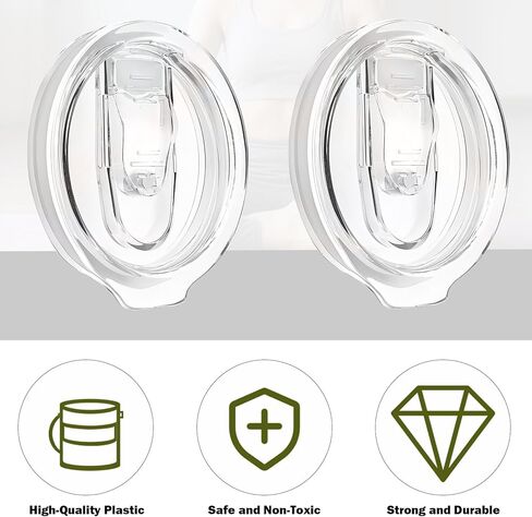 قطعتان من غطاء بديل، غطاء كوب، كوب بيرة كلاسيكي سعة 16 أونصة، أغطية أكواب بديلة شفافة مضادة للانسكاب مع حلقة سيليكون مانعة للتسرب، خالية من مادة BPA، آمنة للاستخدام في غسالة الأطباق لتغطية كوب الشرب in Kuwait