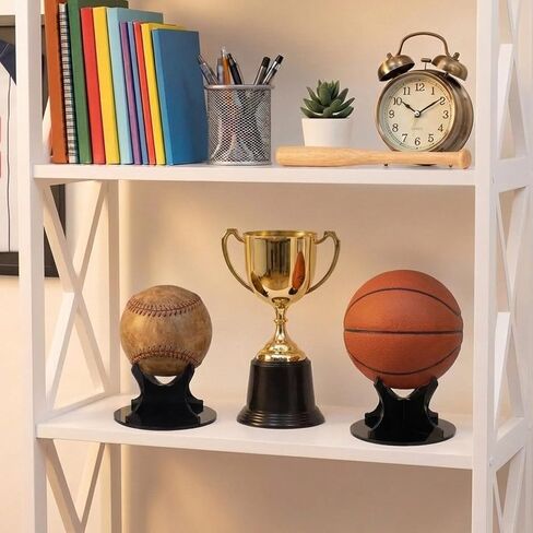 4 PCS Acrylic Baseball Case Display for Balls, Non-Slip Holder Pads Suitable for Baseball, Golf Softball, Tennis Ball Spheres, Thanksgiving Pumpkin Black BaseballStand (1.96 × 1.23") in Saudi Arabia