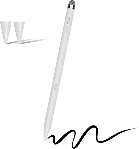 قلم ستايلس (طرف مزدوج) لقلم سامسونج جالاكسي تاب A9+، تاب A9 / تاب A8 قلم ستايلس لجهاز سامسونج جالاكسي تاب A9 A8 A7 قلم لوحي لأنظمة iOS/أندرويد/السطحية لجميع الأجهزة التي تعمل باللمس (أبيض) in Kuwait