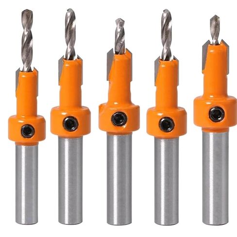 6 Size Countersink Drill Bit Set Carpentry Tools Countersunk Counter Sink Bit 10mm Width for Woodworking Wood Counterbore Drill (Size : 1pc 3.2X8) in Saudi Arabia