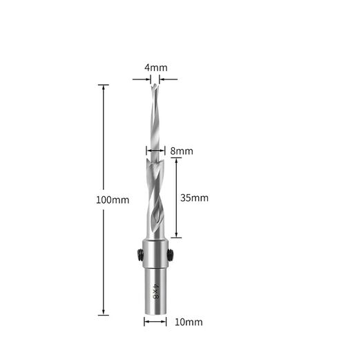 SHOKHI Woodworking Step Countersink Drill Bit with Adjustable Depth Stop Chamfering Counterbore Drilling with Double Hole Opener Bit (Size : 4X8X100) in Saudi Arabia