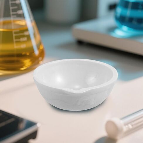 SAFIGLE 2pcs Ceramic Evaporating Bowls for Laboratory Use Heat-Resistant Scientific Petri Dishes Accelerating Solvent Evaporation Porcelain Plates for Chemical Analysis Experiments in Saudi Arabia