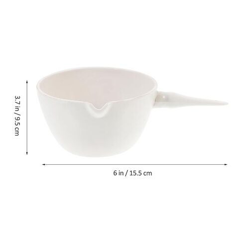 TIDTALEO Ceramics Round Evaporating Basin with Handle Acid Alkali Resistant Porcelain Evaporating Dish for Laboratory School and Home Use with Spout Design in Saudi Arabia
