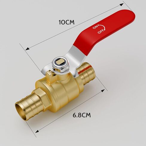4 عبوات صمام كروي Pex مقاس 3/4 بوصة، صمام إيقاف مقاس 3/4 بوصة × 3/4 بوصة للمياه الساخنة والباردة، معتمد من UPC، in Saudi Arabia