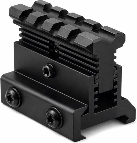 Gotical Picatinny Riser Mount Adjustable Height Lockdown Series with Quick Release, 1.57", Raise 0.9-1.2 inches, Scalloped Picatinny Slots for Scopes in Saudi Arabia