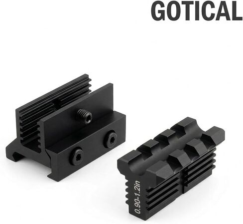 Gotical Picatinny Riser Mount Adjustable Height Lockdown Series with Quick Release, 1.57", Raise 0.9-1.2 inches, Scalloped Picatinny Slots for Scopes in Saudi Arabia