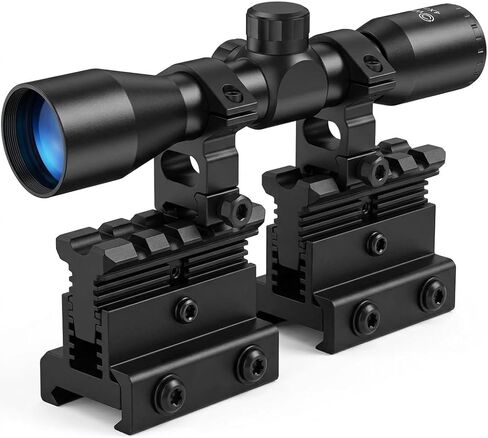 Gotical Picatinny Riser Mount Adjustable Height Lockdown Series with Quick Release, 1.57", Raise 0.9-1.2 inches, Scalloped Picatinny Slots for Scopes in Saudi Arabia