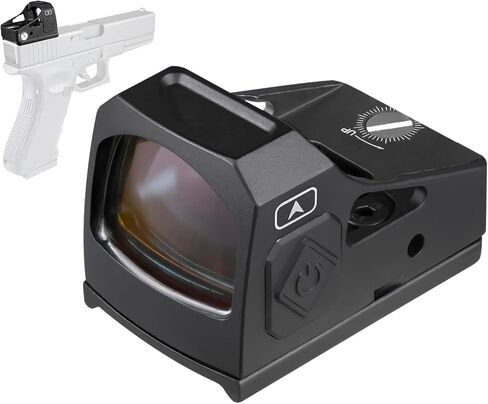 Non-MOS Airsoft 3MOA Reflex Red Dot Sight Shake Awake Optic Sight لـ Glock 17/18/19/19X/22/23/31/32/34/41، 12 تعديل سطوع نقطة حمراء، رؤية مدمجة غير محدودة ومتينة خالية من المنظر in Kuwait