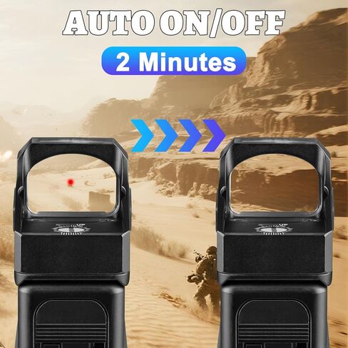 Non-MOS Airsoft 3MOA Reflex Red Dot Sight Shake Awake Optic Sight لـ Glock 17/18/19/19X/22/23/31/32/34/41، 12 تعديل سطوع نقطة حمراء، رؤية مدمجة غير محدودة ومتينة خالية من المنظر in Kuwait