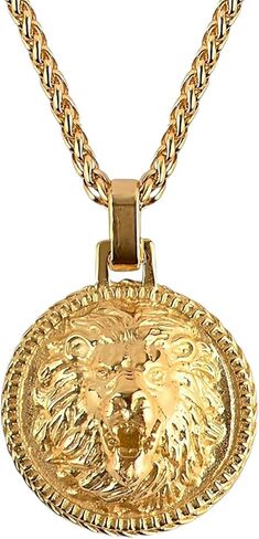 قلادة أسد Forge & Foundry Men مع سلسلة من القمح مقاس 21 بوصة قابلة للتعديل in Kuwait