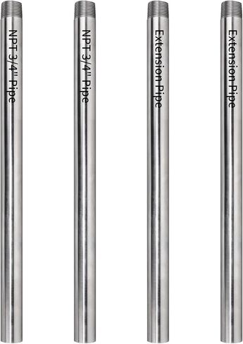 2-Pack 3/4"X30" Heavy Duty Metal Pipe with stardard NPT 3/4" thread Fit for Pipe Clamps in Kuwait