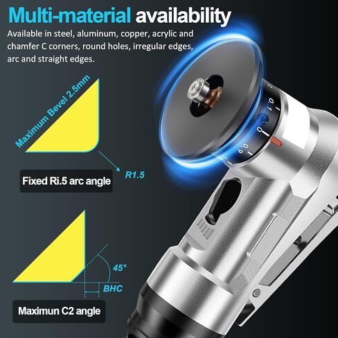 ماكينة شطب هوائية صغيرة، ماكينة تشذيب هواء محمولة 30000 دورة في الدقيقة مع مدخل هواء 1/4 بوصة، أدوات هواء ماكينة شطب صغيرة بزاوية 45 درجة مع شفرات لإزالة الحواف in Kuwait