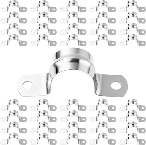 40 Pcs 1 Inch Stainless Steel Conduit Clamps,Heavy Duty 2 Hole Strap U Bracket Rigid Pipe Straps,Metal Tension Tube Clip for EMT Conduits,Pipe Fixing on Various Surfaces in Saudi Arabia