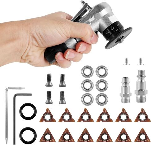 ماكينة شطب هوائية صغيرة، ماكينة تشذيب هواء محمولة 30000 دورة في الدقيقة مع مدخل هواء 1/4 بوصة، أدوات هواء ماكينة شطب صغيرة بزاوية 45 درجة مع شفرات لإزالة الحواف in Kuwait