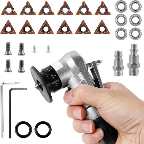 ماكينة شطب هوائية صغيرة، ماكينة تشذيب هواء محمولة 30000 دورة في الدقيقة مع مدخل هواء 1/4 بوصة، أدوات هواء ماكينة شطب صغيرة بزاوية 45 درجة مع شفرات لإزالة الحواف in Kuwait