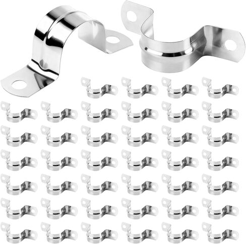 40 Pcs 1 Inch Stainless Steel Conduit Clamps,Heavy Duty 2 Hole Strap U Bracket Rigid Pipe Straps,Metal Tension Tube Clip for EMT Conduits,Pipe Fixing on Various Surfaces in Saudi Arabia