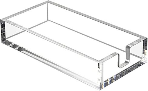 حامل مناديل أكريليك، صينية، حامل مناشف ورقية لسطح المكتب للمطبخ والحمام وغرفة المعيشة وغيرها من الأماكن المنزلية، 9 * 5 * 1.8 بوصة in Kuwait