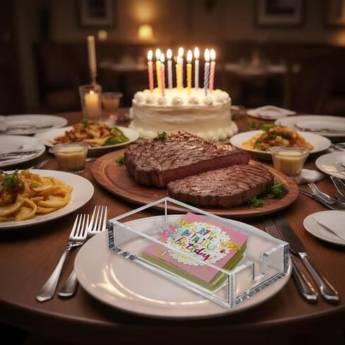 حامل مناديل أكريليك، صينية، حامل مناشف ورقية لسطح المكتب للمطبخ والحمام وغرفة المعيشة وغيرها من الأماكن المنزلية، 9 * 5 * 1.8 بوصة in Kuwait