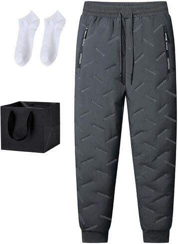 Unisex Fleece-Lined Waterproof Pants, 2026 New Winter Warm Fleece Sweatpants, Sherpa Lined Track Casual Jogger Pant in Saudi Arabia